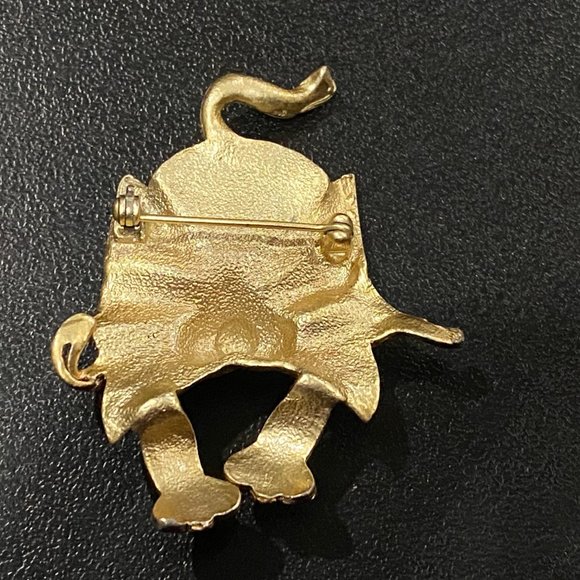 Bundle 3 Halloween Holiday Rhinestone Metal Cats 3D Pins Brooches 2,5" - Picture 6 of 8